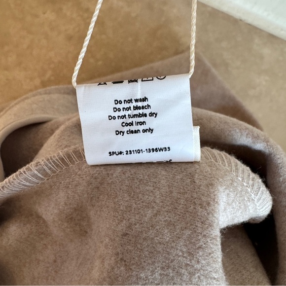 OGL Cashsoft Wool Like Flared Maxi Heather Oatmeal Beige Womens Size M - Picture 15 of 16